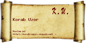 Korab Uzor névjegykártya